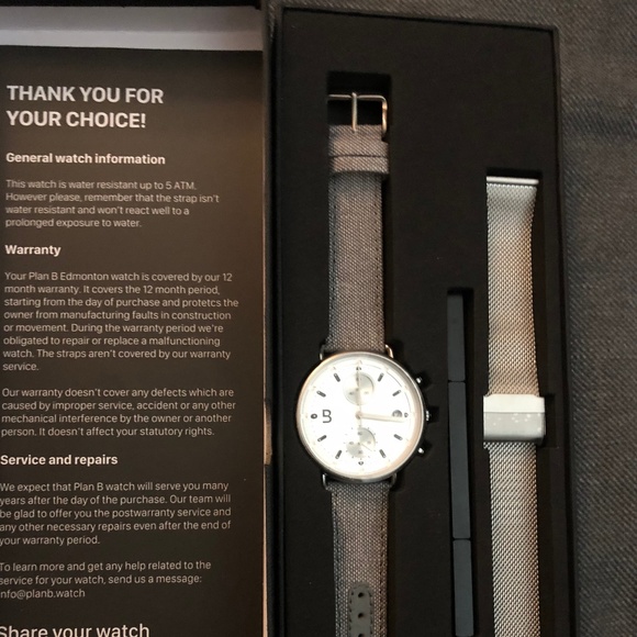 Plan B Edmonton Silver Watch New - Picture 1 of 6